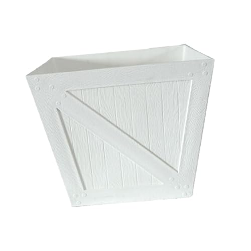 Maceta de Resina para Plantas de Interior Y Exterior, Ideal para Cafeterías, Oficinas Y Balcones. Versátil, Blanco