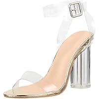 Elara Zapato de Tacón Alto para Mujer Chunkyrayan 8338-41 Gold-38