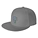 Mr Music Bungleship-Hop Style Flat-Brim Sun Hat, Combining Fashion with Sunshade Protection. Gray