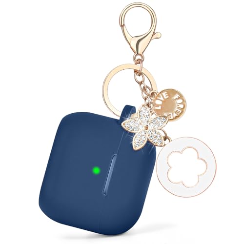 Image of Case for Airpods Pro 1st 2nd Generation - VISOOM Airpods Pro 1 /2 Cases Cover Women Silicone iPod Pro 2 Earbuds Wireless Charging Case Girl Bling Keychain for Apple Airpod Gen Pro 2