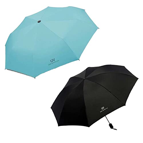 Image of KEKEMI 3 Fold Automatic Sun & Rain Umbrella for Men & Women (Pack of 2)
