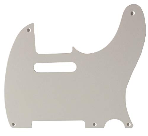 For 5-hole Fender Esquire Telecaster Guitar Pickguard Scratch Plate (1 Ply White)