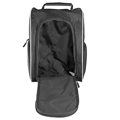 Wolt |Golf Shoe Bag For Travel- Zippered Shoes Carrier Bags With Ventilation & Double Outside Accessory Pocket For Socks, Tees, Golf Balls, Etc. For Women And Men (Black) #TOP5