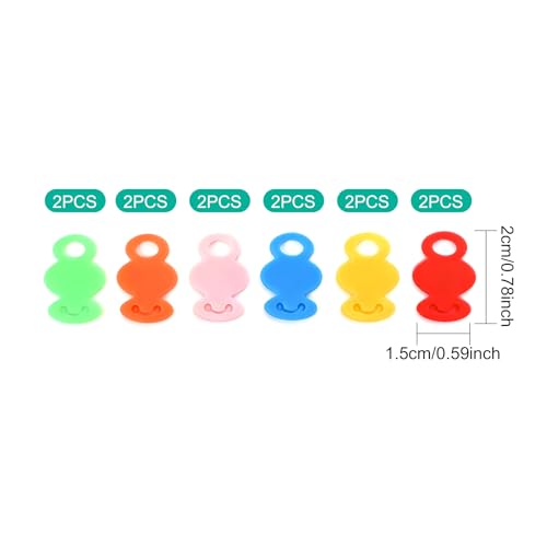 12 Schlüsselhüllen, 6 Farben, farbige Schlüsselkennzeichnungshüllen, praktisch und unterhaltsam, Haushaltsschlüsselzubehör, geeignet zur schnellen Schlüsselidentifizierung und Schlüsselsortierung