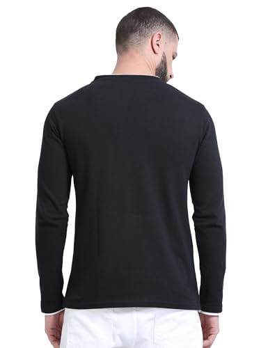 Image of fanideaz Mens Popcorn Textured Cotton Full Sleeve Round Neck T Shirt for Men Soft and Breathable Fabric Trendy Look Regular Fit Ideal for Daily Casual Wear