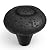 Hickory Hardware P3003-BI 1-1/2-Inch Refined Rustic Knob, Black Iron