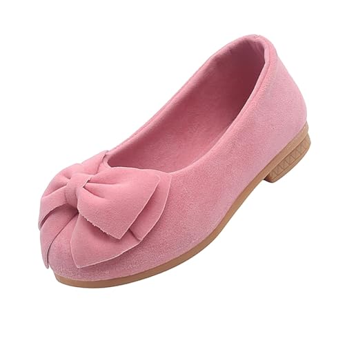 Toddler Girls Dress Shoes Kids Cute Bowknot Ballerina Flat Flower Girl Dance Party Princess Slip-On Mary Jane Shoes2