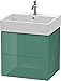 Duravit LC Vanity Unit, 2 Drawers, 544x584x459, Jade High Gloss