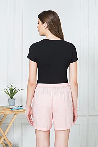 Image of Van Heusen Women's Cotton Lounge Shorts | Lightweight | Breathable Cotton | Relaxed fit | Printed | Comfortable Everyday Wear | Style 55501|Available in Pack of 1 & 2