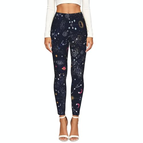 Leggings de compresión para mujer de galaxias y constelaciones 2