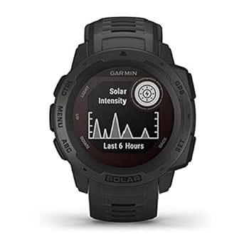 GARMIN - ガーミン  Instinct Graphite Garmin Instinct Crossover Solar Smartwatch GPS Solar