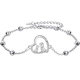 J.MUEN Pulseras Perro Mujer Plata de Ley 925 - Pulsera Animal para Mujer Amante de Los Animales Originales Joyas Regalos