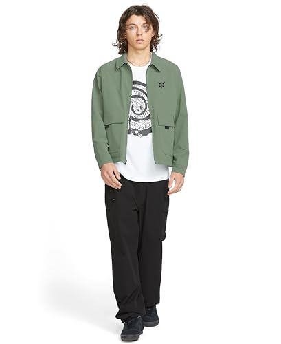 Image of Volcom Men's TT Sense Reversible Jacket - Lightweight Water-Resistant Street Jacket