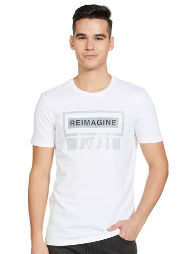 Image of UNITED COLORS OF BENETTON Men's Cotton Solid Regular Fit T-Shirt