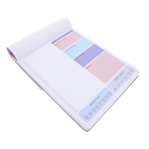 WOONEKY Planificador Diario Portátil Notas y Tareas de Papel Grueso con Diseño Sencillo y Desprendibles para Organización Académica y Uso Personal