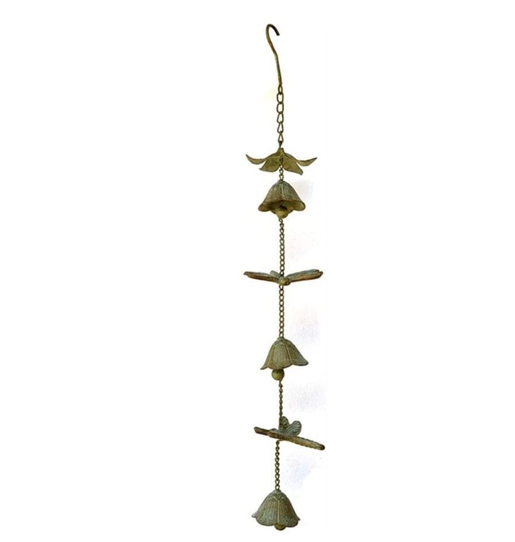 Carillon à Vent de Jardin Carillons Éoliens Papillons pour L'extérieur, Joli Cadeau De Pendaison De Crémaillère avec Cloches en Fonte Vertes Bells Carillon éolien Cloches (Color : C, Size : A)