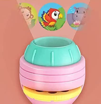 Gnanex Mini Projector Flashlight Torch for Kids 3 Slodes and 24 Patterns Projection Light (ABCD All Alphabet Random Slids) 1