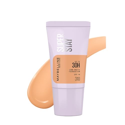 Maybelline New York Super Stay Lumi-Matte Foundation- 310, 30H Wear, Lightweight, Suitable for all Skin Types, Soft Glow, Buildable Coverage, 18ml