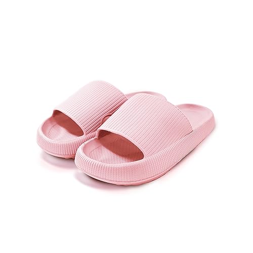 Image of Cloud Slides For Women And Men - Comfy Non Slip Indoors Slippers For Shower Spa Pool College Outdoors Slides - Soft And Cozy Open Toe House Sandals Thick Soles