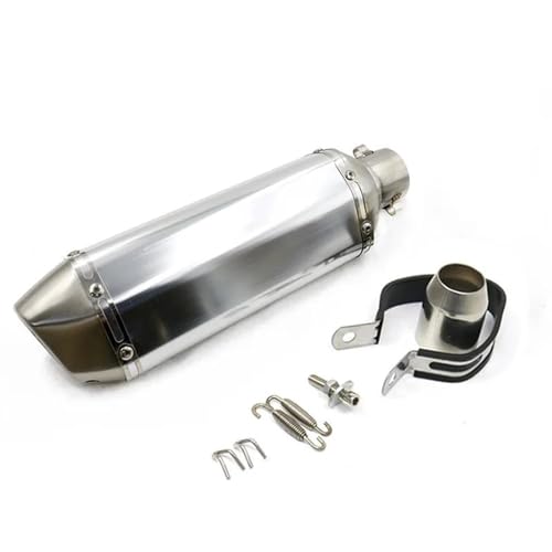 Silencieux d'échappement moto universel argent pour CBR250 Z750 PCX125