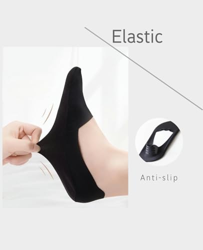 Women’s No Show Socks 6/8 Pairs,Low Cut Liner Thin Ice Silk Non Slip Hidden Invisible Socks Cool And Breathable3