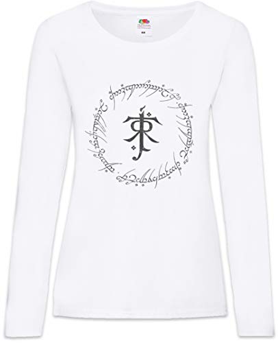 T-Shirt à Manches Longues Urban Backwoods Ring Text Haut Col Rond Femme