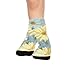 susiyo Yellow Floral Spring Hiking Socks Boy Girls - Cushioned Crew Socks for Kids Soft, Breathable & Seamless Toe for All-Day Comfort
