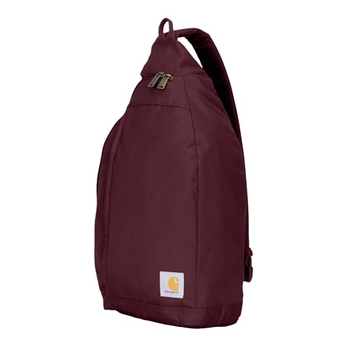 Image of Carhartt Durable Sling Bag, Crossbody Backpack with Side Release Buckle, Tablet Sleeve and Adjustable Strap, Port, 10L