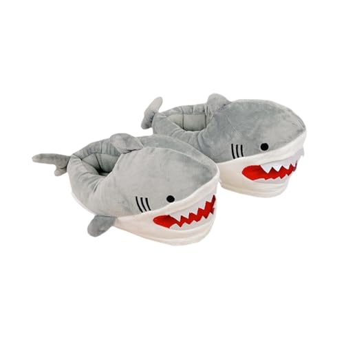 Ancsttu Shark Slippers - Soft Comfortable Cotton Plush Animal Cartoon Slippers for Men Women Winter Indoor Outdoor