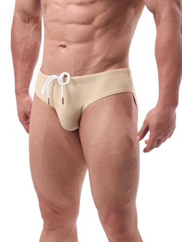 Summer Code Mens Bikini Swim Briefs Stretch Swimwear Quick Dry Swimsuit Bathing Suit with Drawstring2