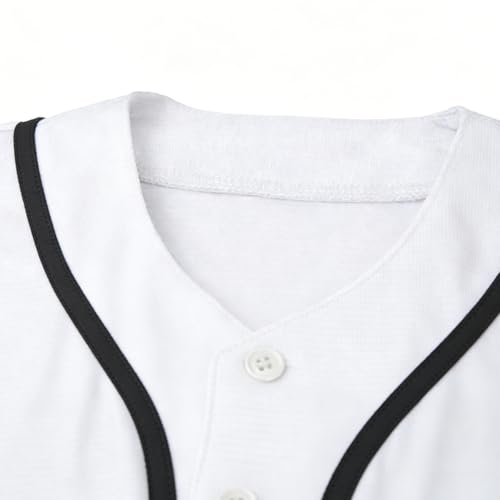 Camiseta clásica de béisbol para hombre, manga corta, con 2 botones, tela de malla transpirable deportiva miniatura 6