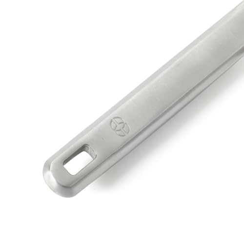 Image of Calphalon Prime Slotted Fish Turner, Kitchen Flipping Spatula, Slotted Spatula, Stainless Steel Slotted Turner with Silicone High-Heat Resistant Handle, Cookware for Flipping and Draining (Taupe)