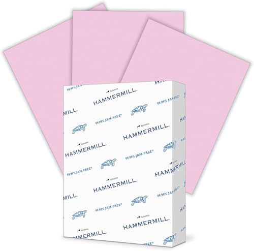 Image of Hammermill Colored Paper, 20 lb Lilac Printer Paper, 8.5 x 11-1 Ream (500 Sheets) - Made in the USA, Pastel Paper, 102269C