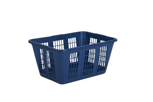 laundry baskets plastic - Rubbermaid Laundry Basket/Hamper, 1.65-Bushel, Blue, for Dirty/Clean/Cloths/Towels/Sheets