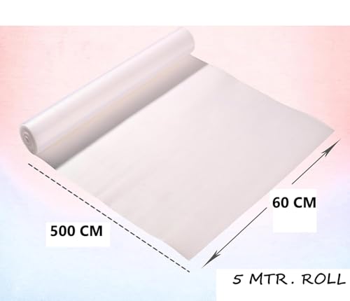 ElastPro (60 cm X 5 m) Transparent EVA Food Grade Washable Anti Slip Mat/Sheet for Fridge, Shelf Liner, Table, Kitchen Drawer mat (Diamond Texture, Transparent)