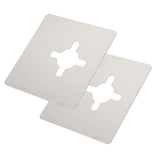 NUOLUX 2個 ドアロック補強プレート 自己接着式 取り付け簡単 玄関鍵のぐらき修復 傷隠し用 ドア穴カバープレート ホテル オフィス向け