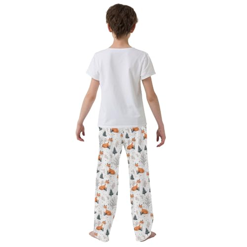 Pajama Pants Fox with Tree PJ Bottoms Sleepwear Lounge Sleep Pant with Pockets3