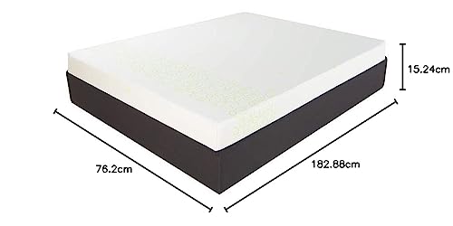 Image of Duroflex Kaya - Organic Cotton Fabric 6 Inch Single Size Latex Foam Mattress (72 X 30 X 6)