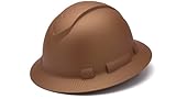 PYRAMEX Ridgeline Full Brim Hard Hat, 4-Point Ratchet Suspension, Copper Pattern