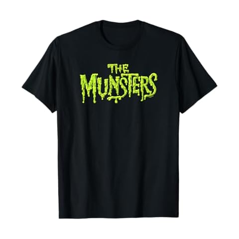 The Munsters Centered Slime Text Logo T-Shirt Cover