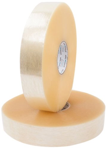 Pratt Plus 620 Industrial Standard Machine Length Economy Hot Melt Adhesive Tape, 1.9 mil Thick, 1000 yds Length x 3" Width, 3" Core, Clear (Pack of 4)