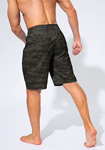 Image of Men's Swim Trunks Quick Dry Board Shorts with Zipper Pockets Beach Shorts Bathing Suits for Men - No Mesh Liner