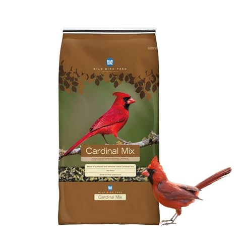 Blue Seal Premium Cardinal Mix Wild Bird Seed | Blend of Sunflower and Safflower Seeds | Year-Round Feeding | Attracts Variety of Wild Outside Birds | Shell-Free Mix | Made in USA | 6 Pound Bag