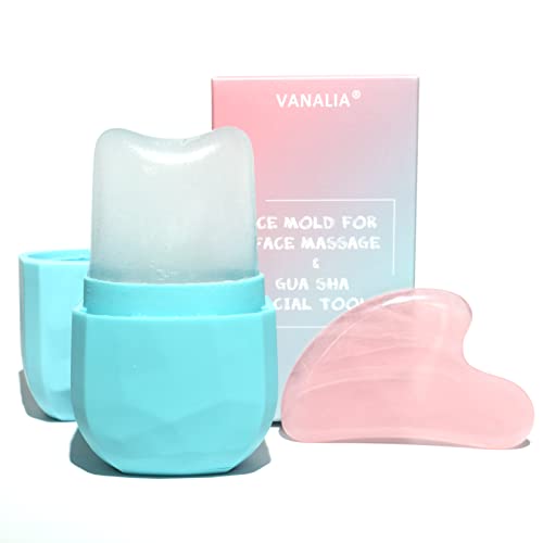Vanalia Ice Roller For Face And Eye, Gua Sha Face Massage, Skin Care Set Facial Beauty Ice Roller, Silicone Ice Mold For Face Beauty(Blue) #TOP14