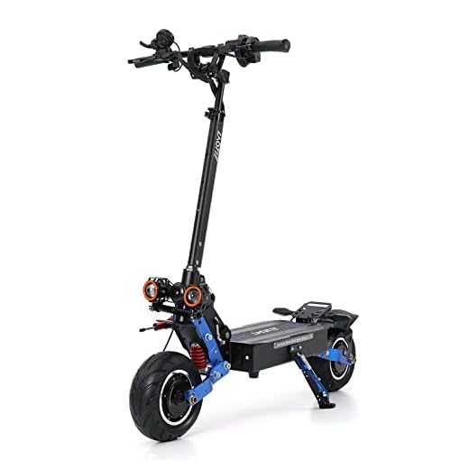 LAOTIE ES19 Electric Scooter Adults with Steering Damper, 6000W Dual Motors (Total), Up to 62 mph & 84 Miles Range, Foldable E-Scooter with Oil Brake and Electric Brake, Dual Suspension, 10'' Tires