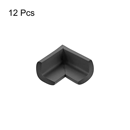 Image of uxcell Corner Guards Edge Protectors, 12Pack Foam Safety Bumper Thicken, 55mm /2.16 inch(L) for Furniture Corner Table Edge Guard, Black