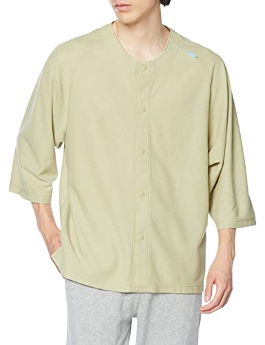 KIRAKU 高齢者様向け 室内着/パジャマ 夏向け 着脱簡単 ちりめん風の素材でサラサラ涼しい 前開き五分袖シャツCR807ユニセックス大人