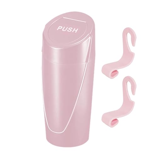 Auto-Mülleimer klein – tragbarer Abfallbehälter, kompakter Müllhalter | Auslaufsicherer Fahrzeug-Mülleimerdeckel, winziger Mülleimerbecher, Auto-Abfallkorb, Stauraum, Müllbehälter für die Innenausstat