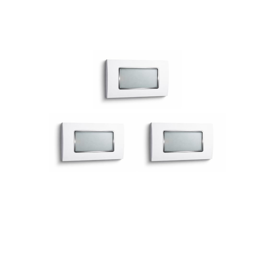 LED Foot Light BRW-4 Modular | Recessed Stair Step Light | Wall Footlight for Bedroom, Living Room, Stairs & Under Cabinet | Energy Saving Night Light (Warm White, Pack of 3)-image-9