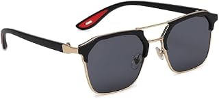 Grade vision Hexagon Gold Black Sunglasses for Men & Women | Black UV Protection Lens | Adjustable Nose Pads | Flexible Te... Price In India